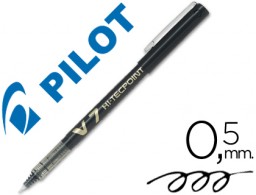 Bolígrafo roller Pilot V-7 punta aguja tinta negra 0,7 mm.